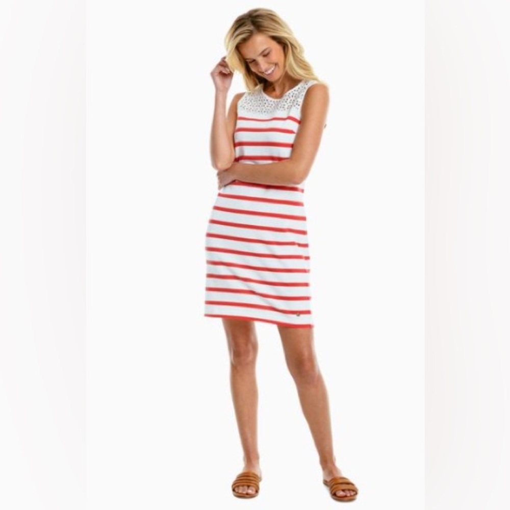 NWT Southern Tide Elina Striped Sleeveless Dress - Watermelon 🍉